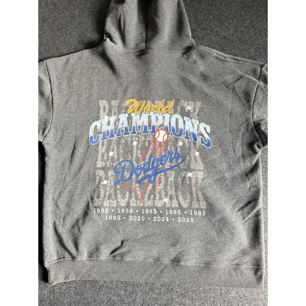 Los Angeles Dodgers XL Hoodie Back 2 Back World Championships LADB2BC Sweatshirt - Picture 7 of 9